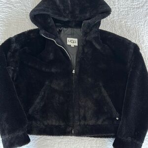 UGG women’s XS Black Faux Fur Jacket
